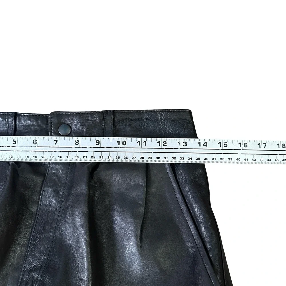 Empreinte Digitale Paris Black Leather Pants Made in‎ France High Waist Size 40